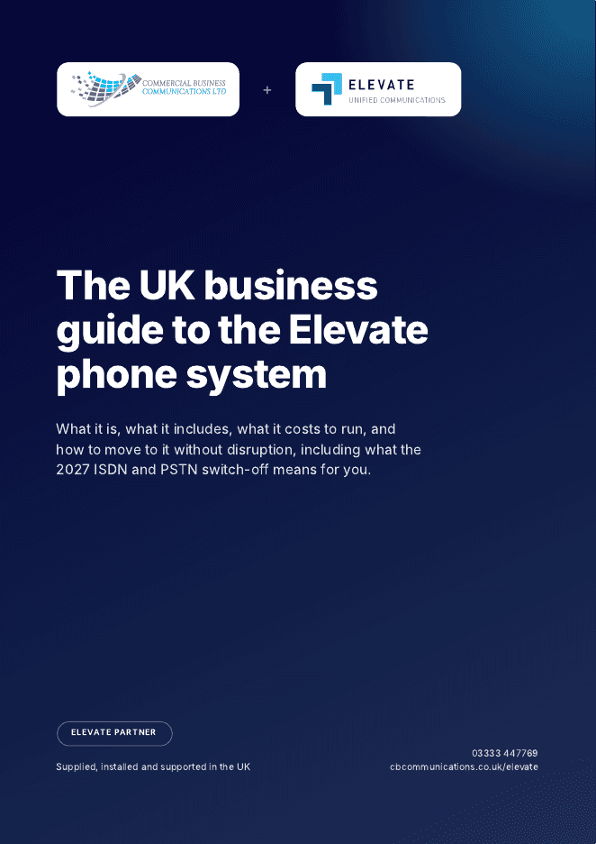 Cover of The UK business guide to the Elevate phone system